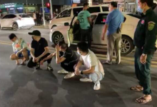 西港4名中国人当街开枪被抓